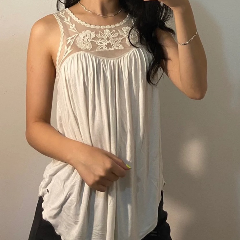 White AE tank top